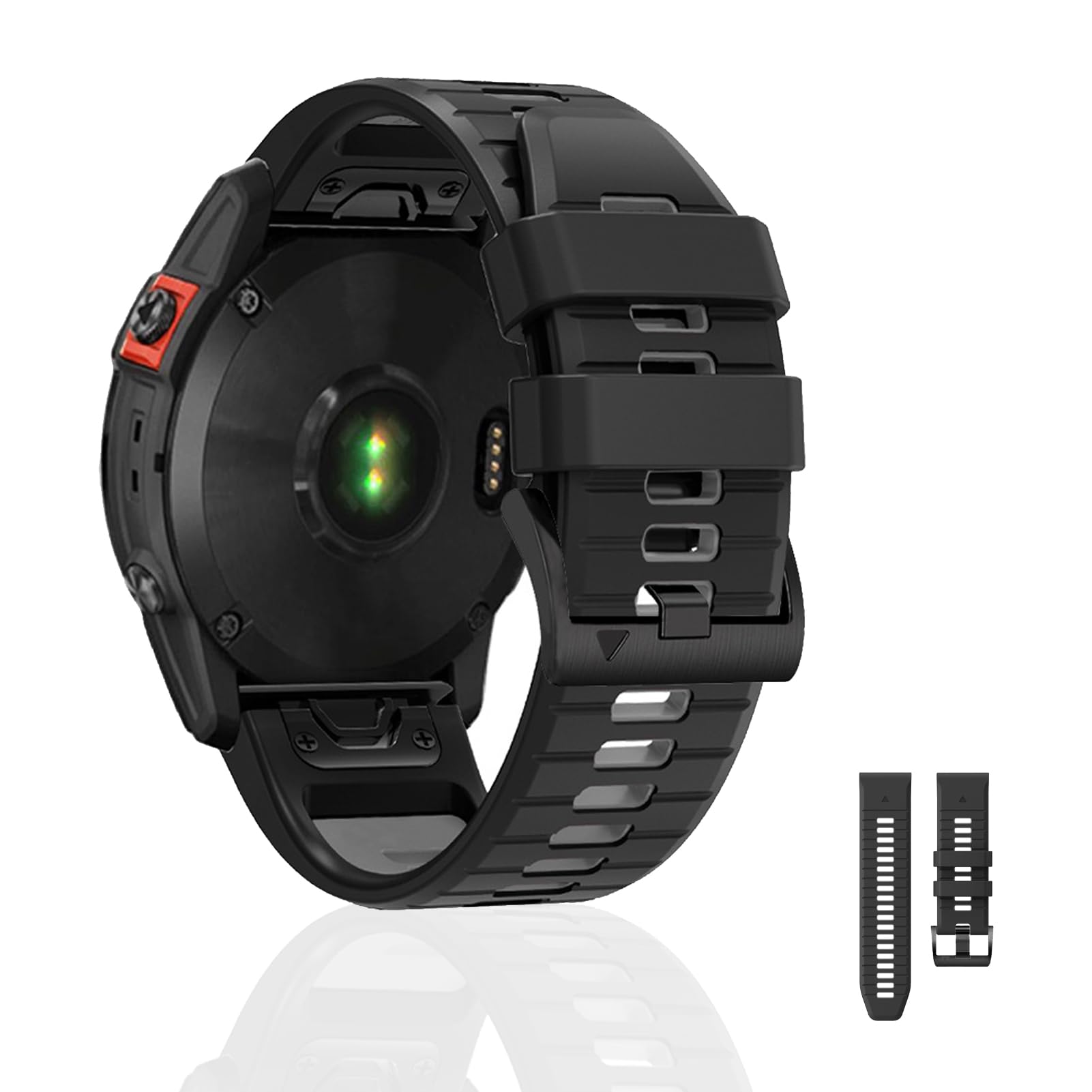 Strap Compatible with Garmin Fenix 7/6/5, 7 Pro/6 Pro/5 Plus, Forerunner 945/955/965/745, Approach S60/S62, Quatix 5/6/7, Instinct, MARQ, 22mm Quickfit Silicone Watch Strap, Durable Replacement Band