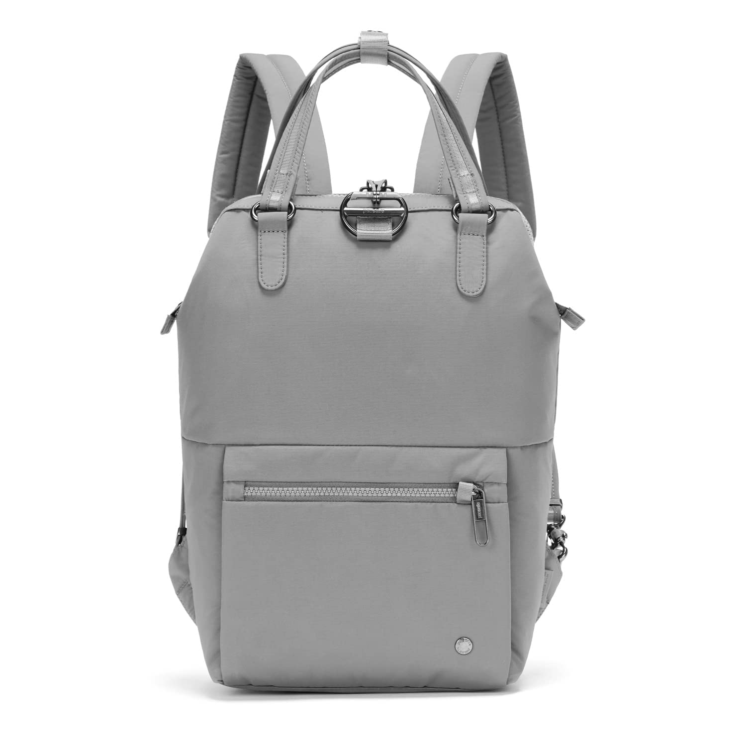 Pacsafe Women's Econyl Gravity Gray Citysafe Cx 11L Anti Theft Mini Backpack-Fits 13" Laptop, 11 Liter, Citysafe Cx 11L Anti Theft Mini Backpack - Fits 13" Laptop