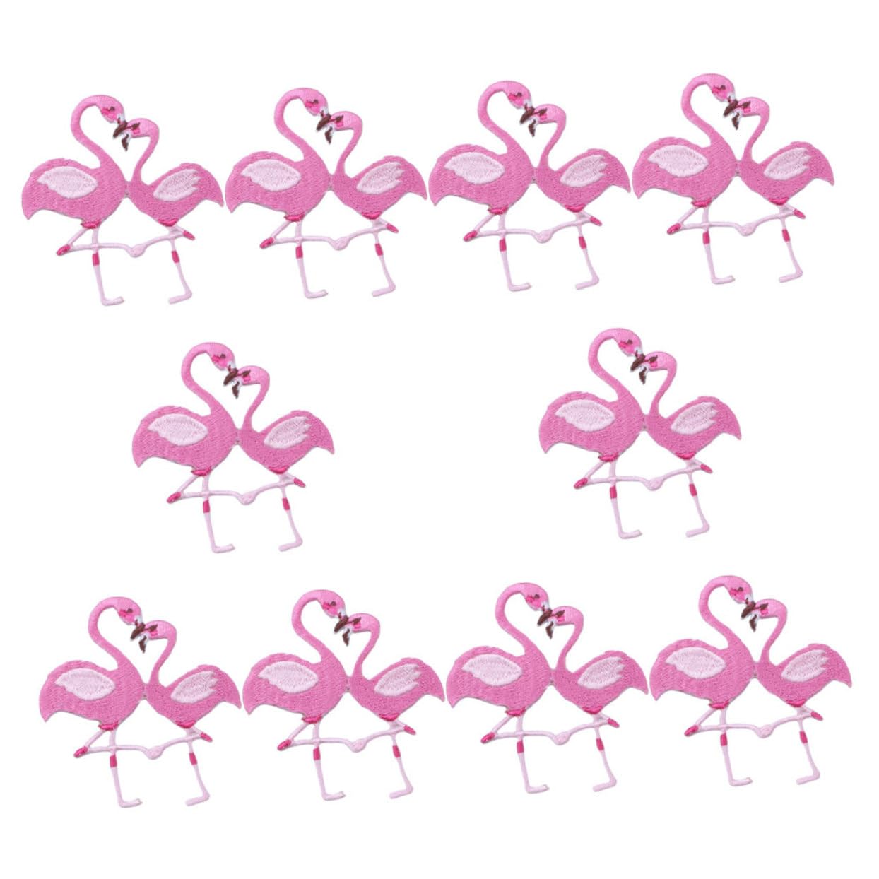 HOMSFOU 5 Set Toppe Termoadesive Flamingo Per Abbigliamento Da Toppe Ricamate Per Cucire Borse Adesivi Lavabili Per Tessuti Decorativi 10 Pezzi * 5