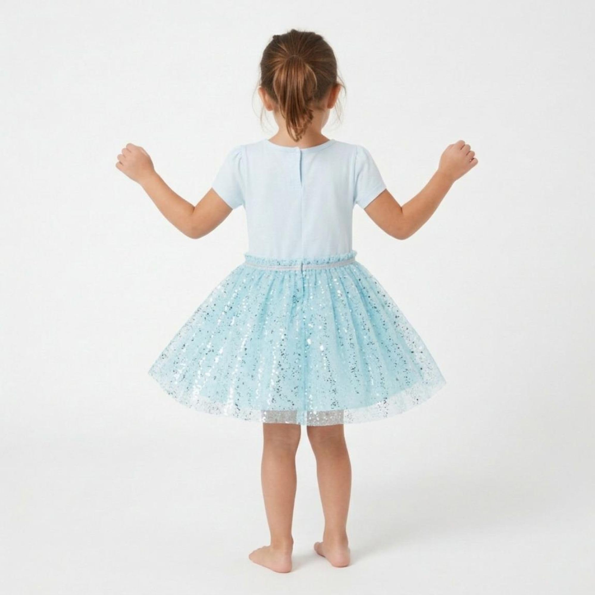 Vestido Disney Niña Verano - Vestido Disney de Manga Corta, Ropa Niña Casual Cómoda y Ligera, Ideal para el Día a Día