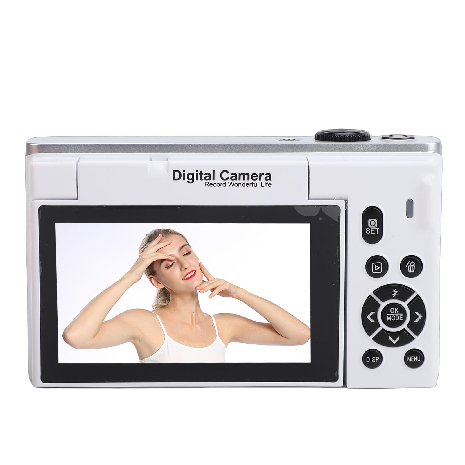Aparat Cyfrowy 4K 75 MP Bezlusterkowy z 18-krotnym Zoomem do Fotografii Podróżniczej i Krajobrazowej (WHITE)