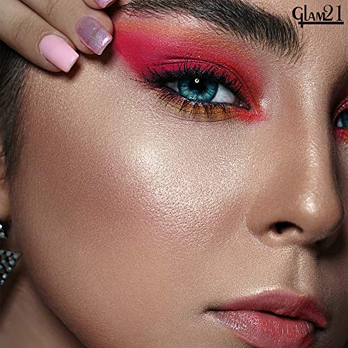 Image of Glam21 professional eyeshadow palette 01, 51 highly pigmented, shimmery & metallic shades | sleek design makeup kit with 2 applicator, 308 gm