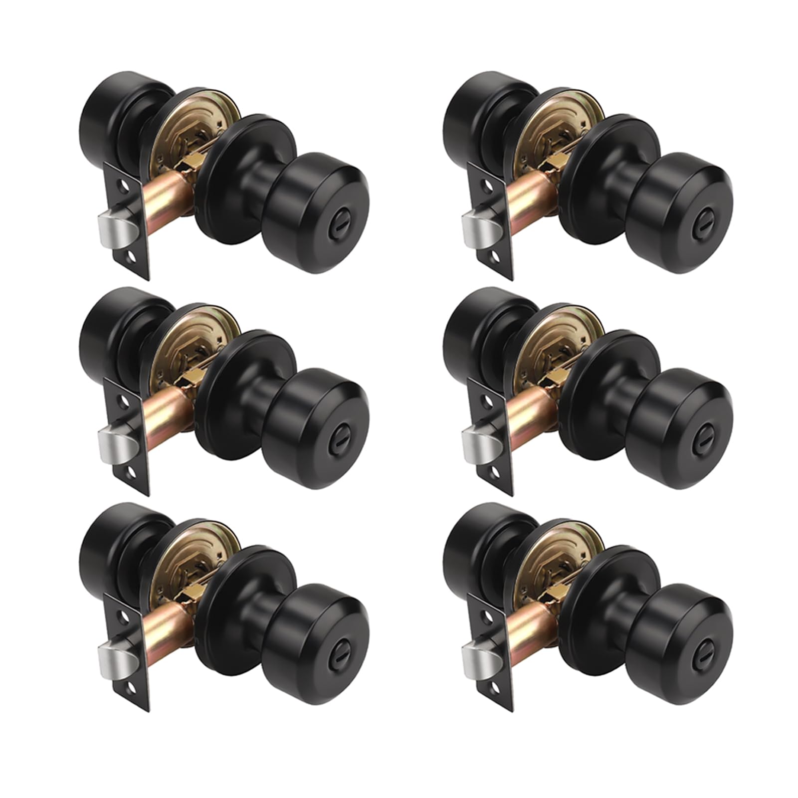 Matte Black Passage Door Knobs - FREE SHIPPING -31 Matte Black Passage Door Knobs - FREE SHIPPING -31