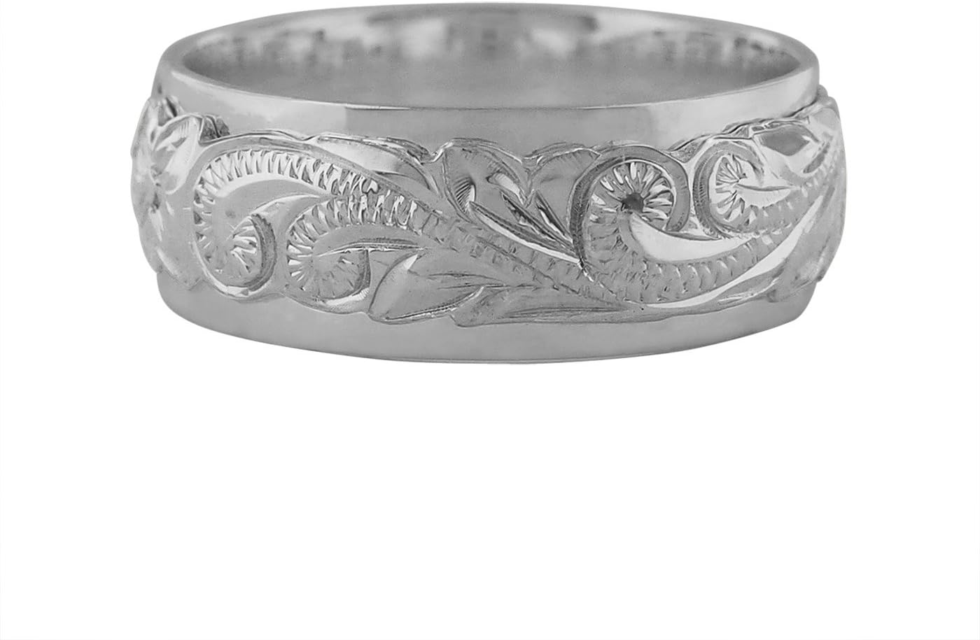 Sterling Silver Raised Hawaiian Band Ring