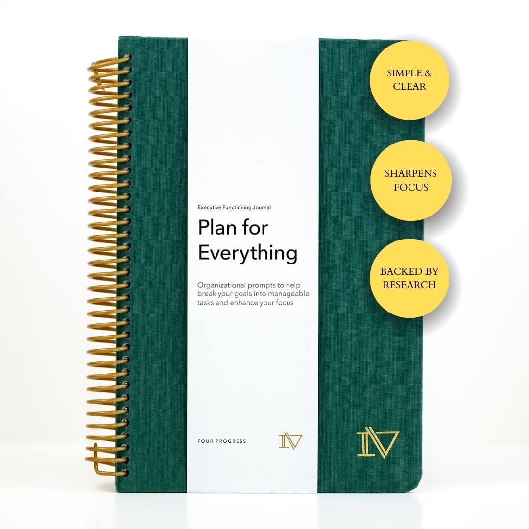 Plan for Everything: Best ADHD Productivity Planner for Adults and Students, Task and Time Tracker, Improved Executive Functioning, Enhance Focus & Organization, Women and Men, Achieve Goals