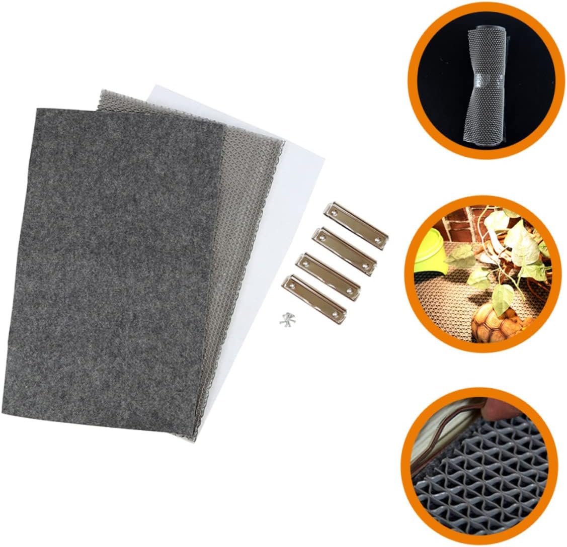Abaodam 1set Reptile Cage Mat for Bearded Dragon Tortoise Lizard Non-Adhesive Terrarium Carpet Easy to Clean Substrate for Snakes for Comfortable Habitat Gray