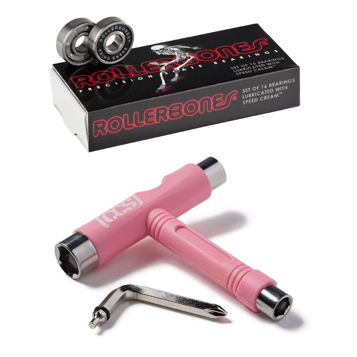 RollerBones Bones Roller Bones Skate Kugellager mit CCS Skate Tool (Rollerbones W/Pink CCS Skate Tool)
