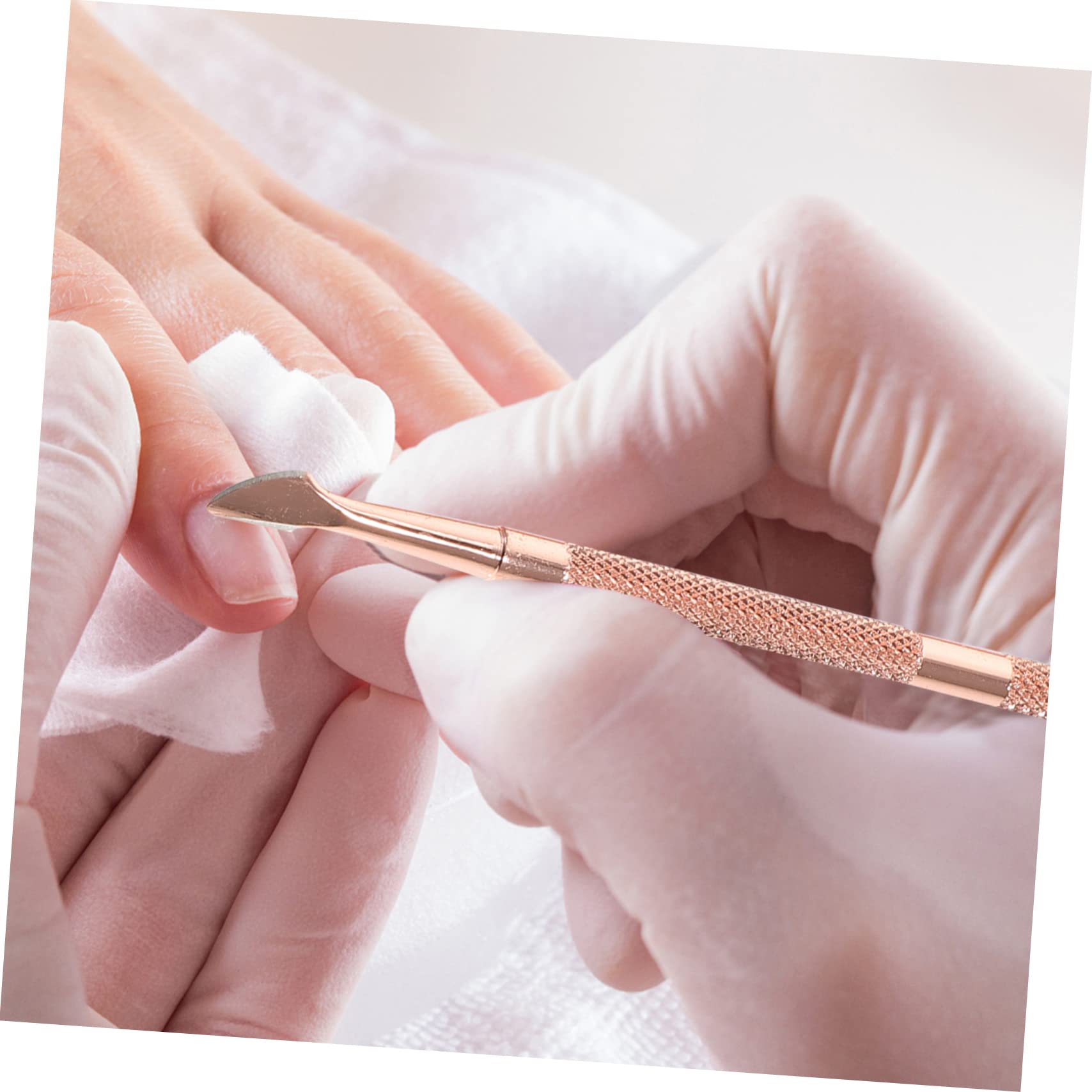 Gogogmee 2sets Nail Pusher Cuticle Nipper Set Cuticle Pusher Grip Stainless Steel Nail Art Tools for Gel Polish Professional Manicure Supplies 2pcs*2