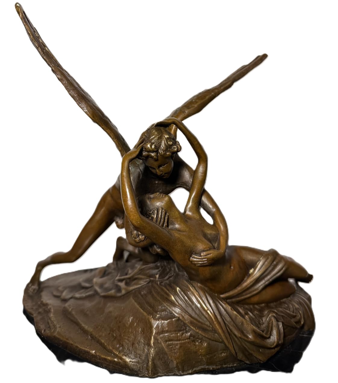 Aottsd Bronze Cupid Psyche Statue Neoclassical Gallery Decor Marble Base Canova Inspired