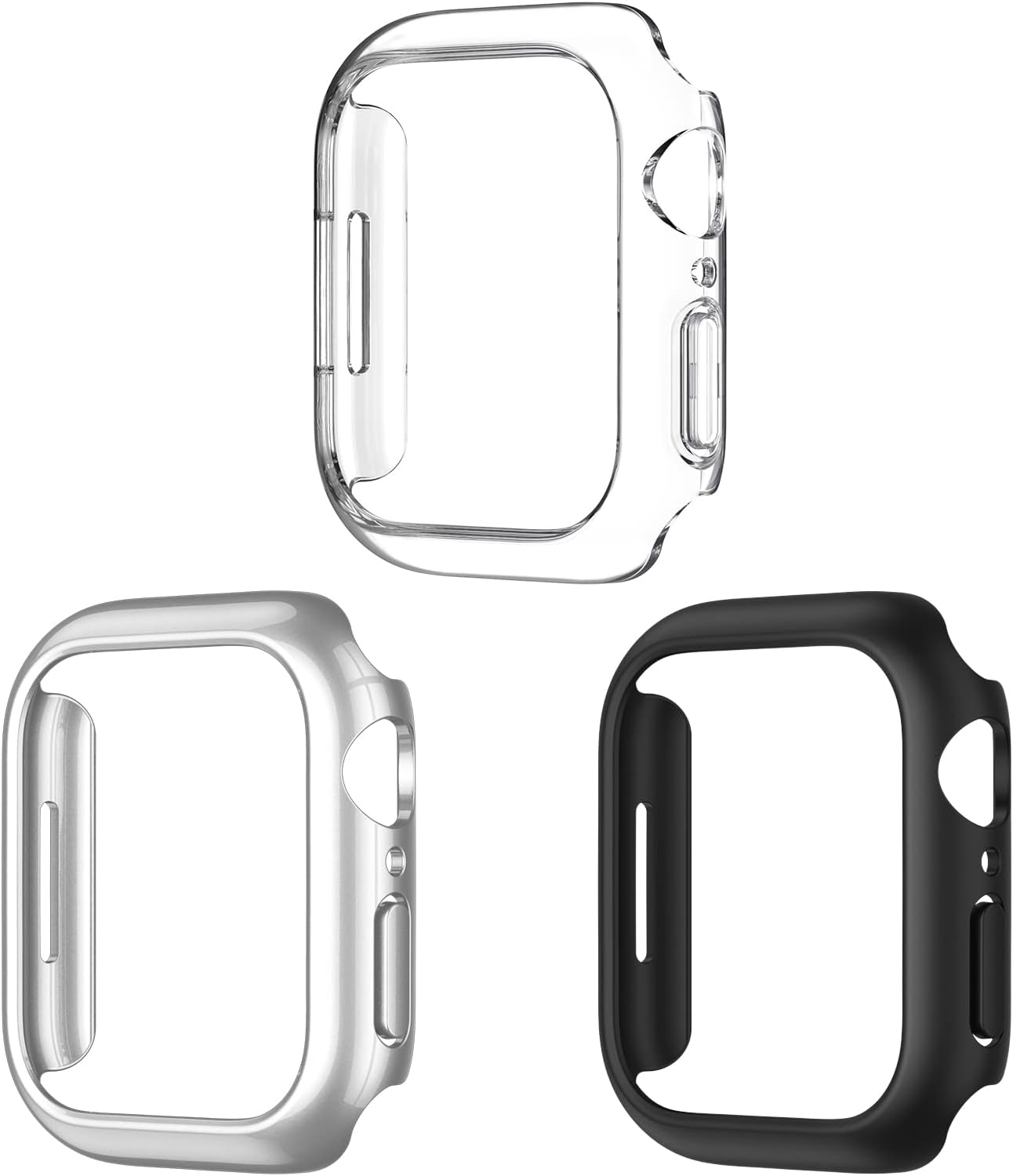 Adepoy 3 Pack Apple Watch Case Series 8/7 45mm, Hard PC Bumper Case full Edge Coverage Protective Case Compatible with iWatch 8/7 (No Front Screen Protector)
