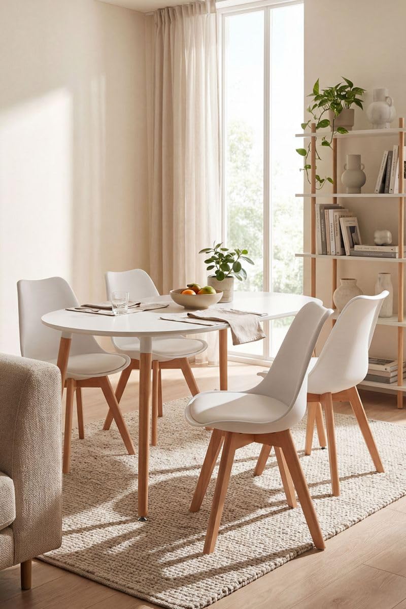 Regalos Miguel - Packs Sillas Comedor - Pack 4 Sillas Synk Basic - Blanco
