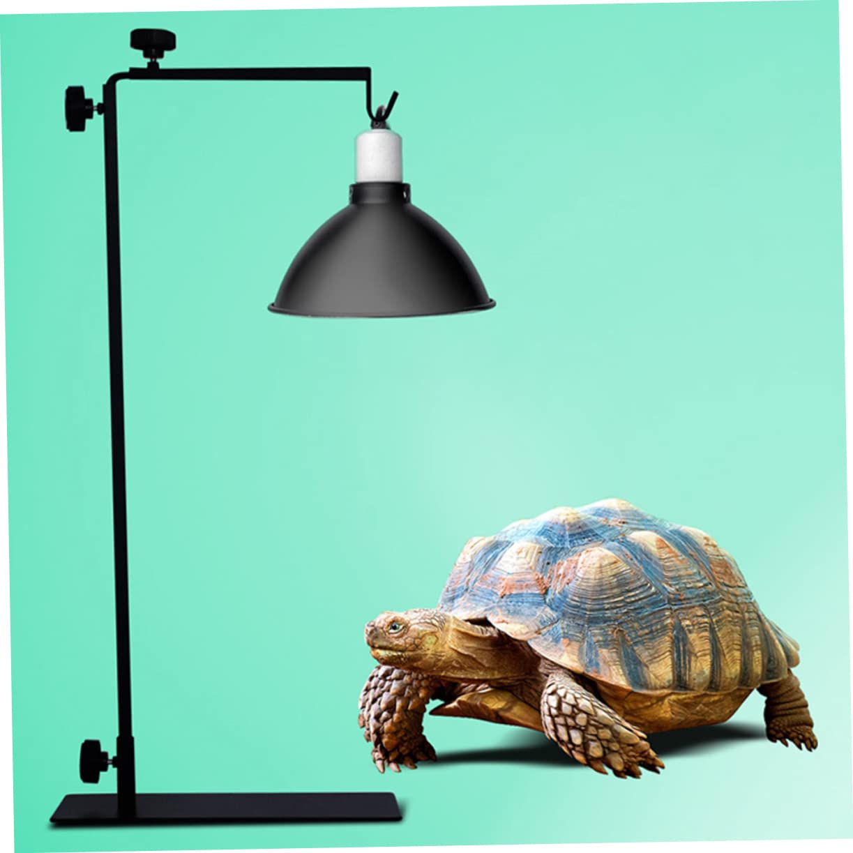 HEMOTON Supporto per Lampada da Terrario per Rettili Portatile in Metallo Regolabile, Accessorio per Acquari e Lampade Riscaldanti per Rettili, Adatto a Conigli, Tartarughe e Piccoli Animali Domestici