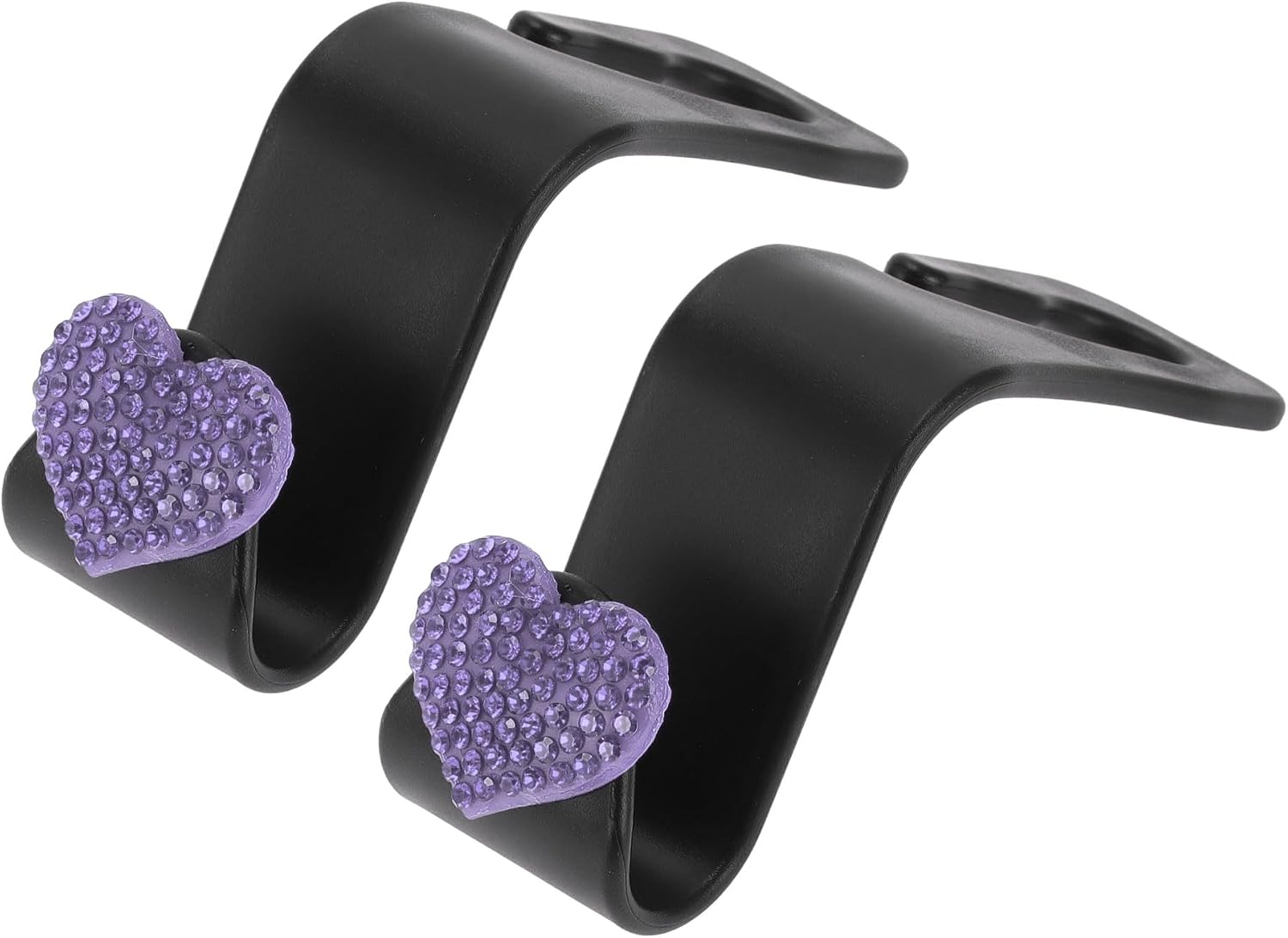 Car Seat Headrest Hook Interior Accessories for Most Car, SUV, Truck Car Seat Back Organizer Hooks Plastic Rhinestone Sturdy Purple 2.4x1.26