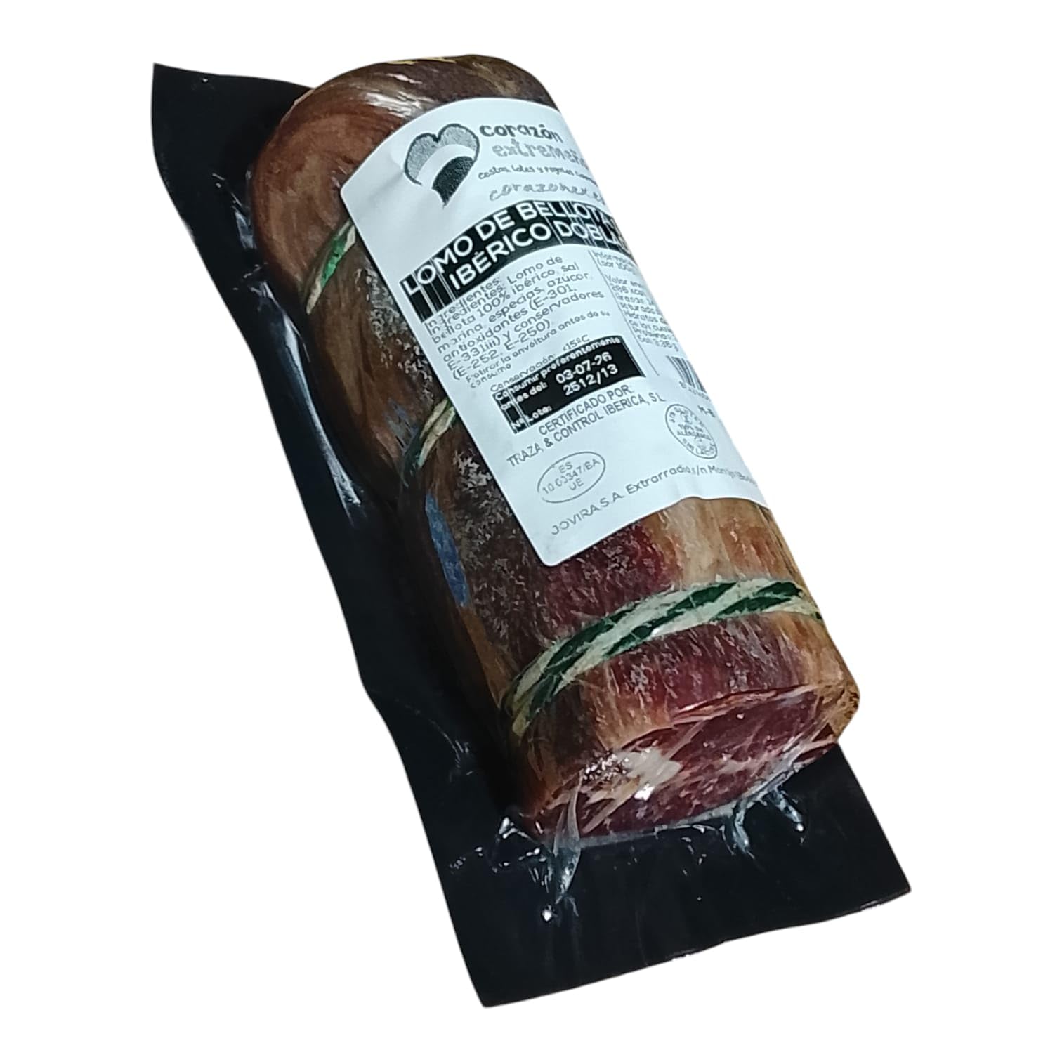 Lomo de Bellota 100% Ibérico Doblado – Gourmet – Elaboración Artesanal Tradicional – Curación Lenta y Sabor Intenso – Producto de Extremadura – Pieza 500 g Aprox. – CORAZON EXTREMEÑO