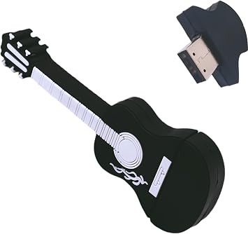 16GB USB 2.0 Flash Drive Pen Drive Cartoon Music Black Guitar Memory Stick Pen Drive