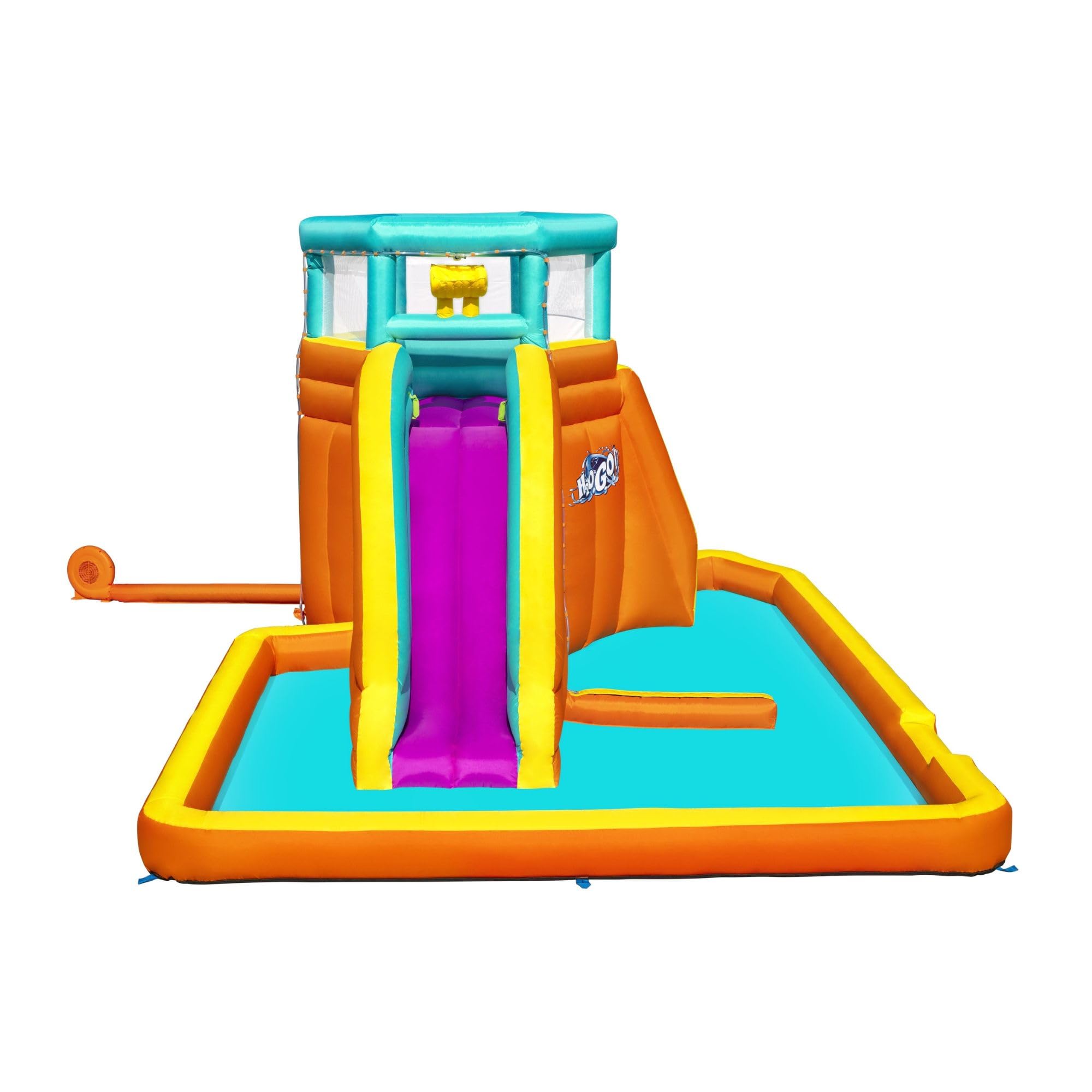 Bestway H2OGO! Parque acuático Inflable | Castillo Hinchable, tobogán acuático y Piscina para niños, con Pared de Escalada, Torre de Marea Mega Parque acuático, 5,65 m x 3,73 m x 2,65 m