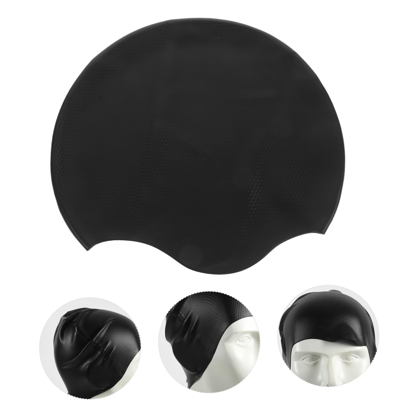VANZACK 4stücke Silicone Swim Cap Für Damen Flexible Und wasserdichte Bademütze Mit Haar Und Ohrenschutz Für Lange Und Kurze Wiederverwendbar Mit Praktischem Design Für Komfortables