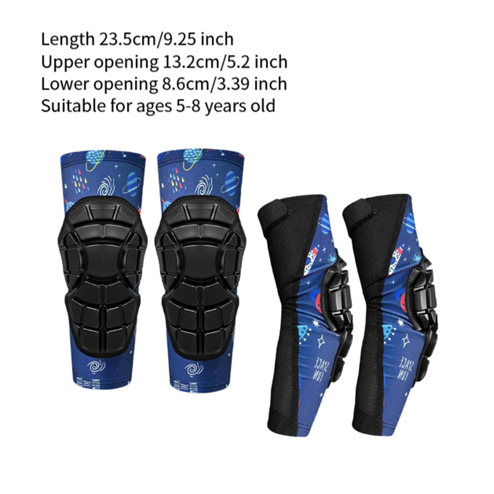 4 Pièces Genouillères Coudières Protège-Genoux Protège-Coudes Ensemble Enfant Sécurité Antiglisse Ergonomique Material Spandex Respirant Adapté