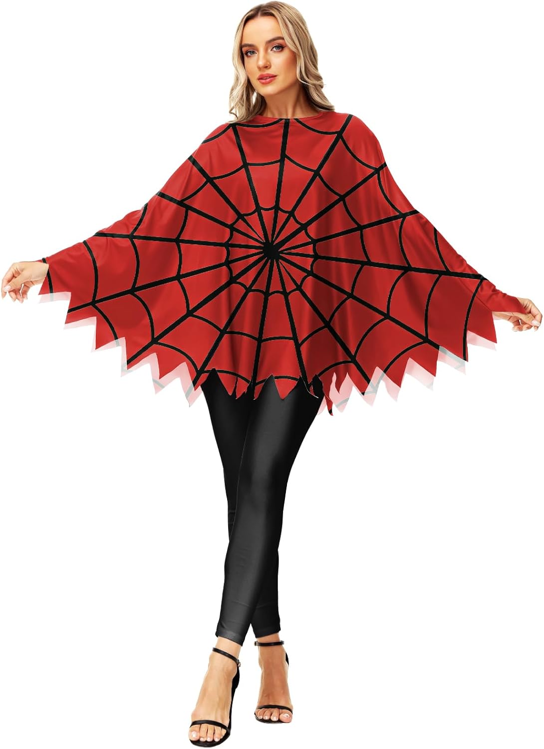 AOBUTE Mardi Gras Poncho Cloak for Adult Halloween Party Costume Outfits - Image 2