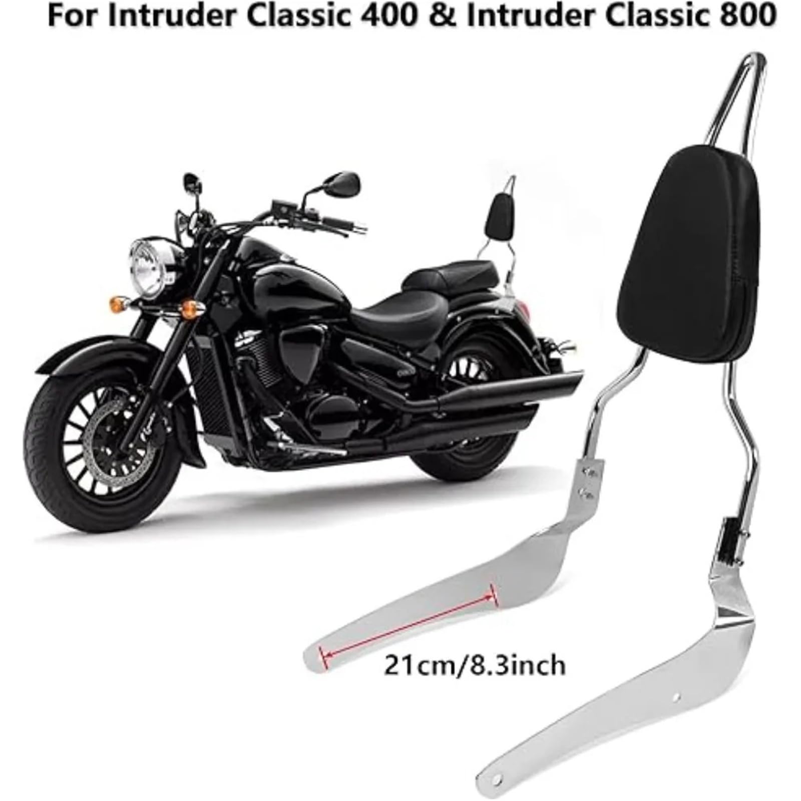 Poduszka Kufer Motocyklowy Pasuje do Suzuki Boulevard VL400 VL800 M50 C50, tylne oparcie pasażera, zestaw nakładek na bagażnik Sissy Bar