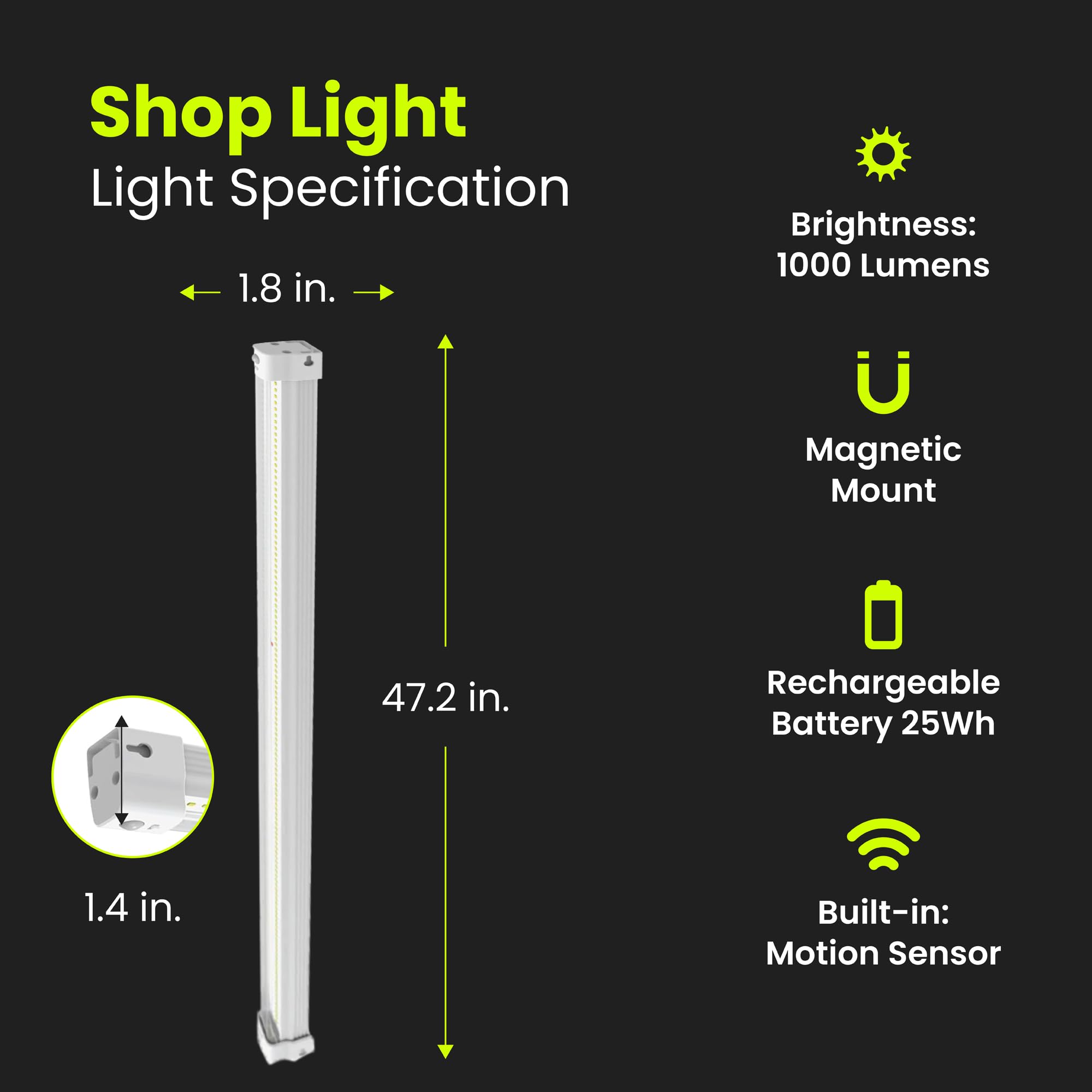 FEIT ELECTRIC LED ショップライト 4000lm 4000k 4 ft. Cool White (4000K) LED Shop Light (2-Pack)