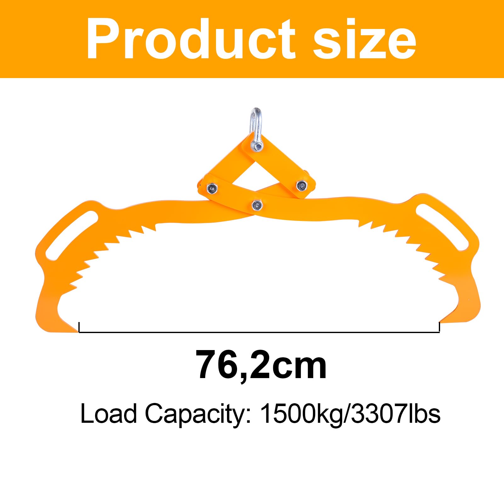 Graple de registro, Log Tongs para Tractor Grabador de troncos de 30 | Capacidad de carga de 3307 lb Hook de garra de madera, herramienta de registro de servicio pesado para t