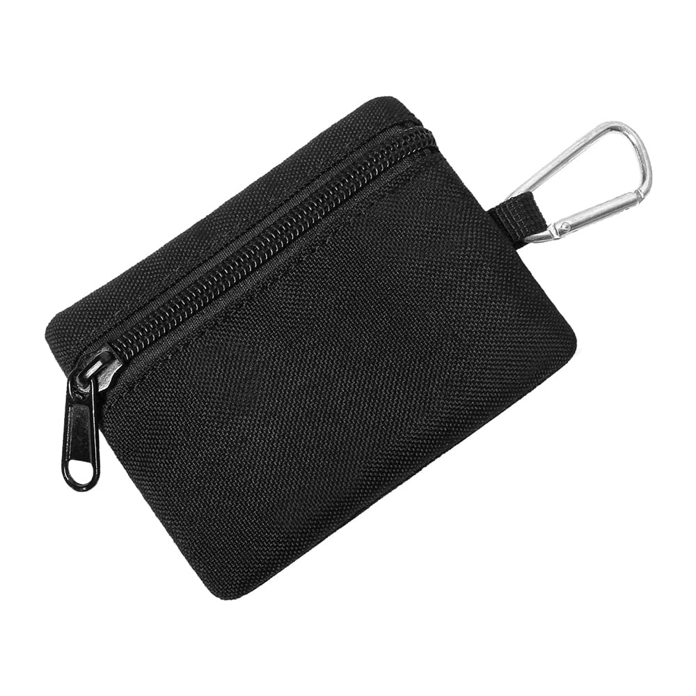 EDC Torby nylonowe, małe etui Molle, mini torba użytkowa, saszetka, nerka z karabińczykiem, torba pierwszej pomocy, organizer do przechowywania na świeżym powietrzu, kemping, wędrówki, czarne