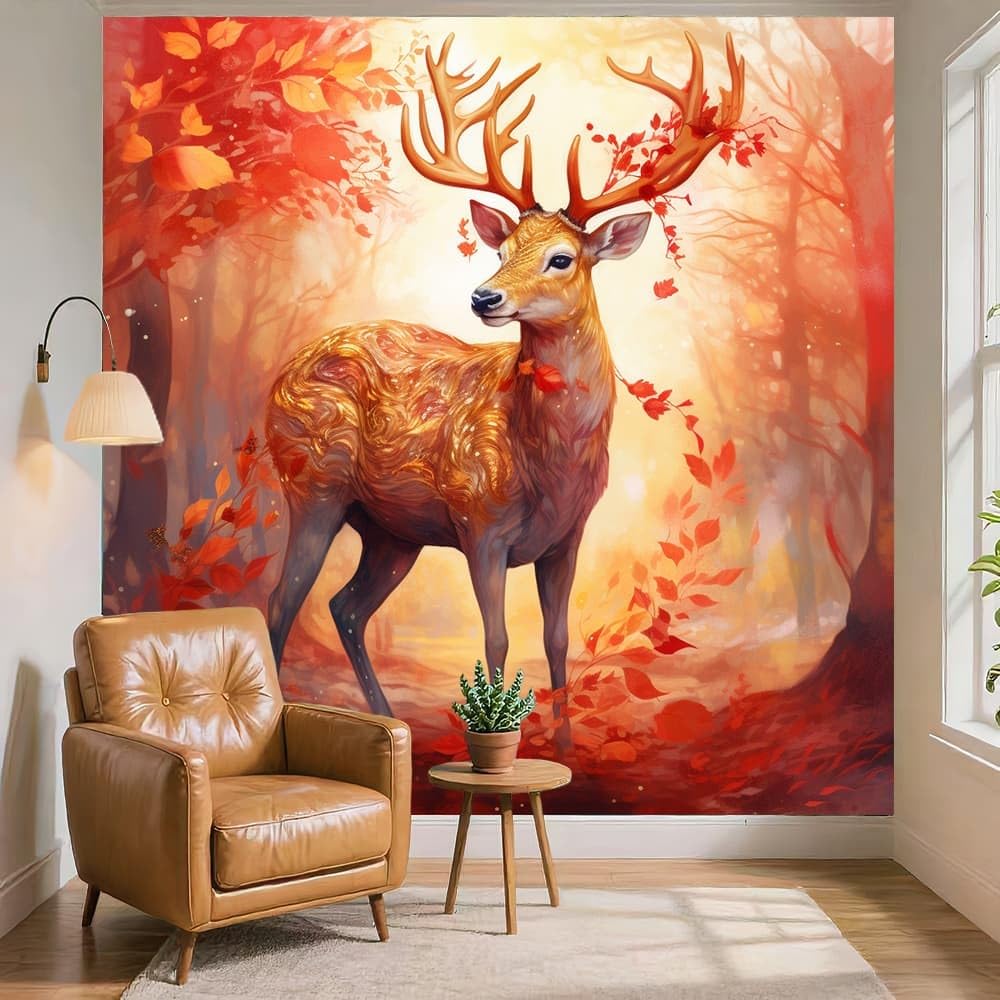 Pomarańczowy Czerwony Fototapety Efekty 3D Panoramiczna Tapeta 350 x 256 cm