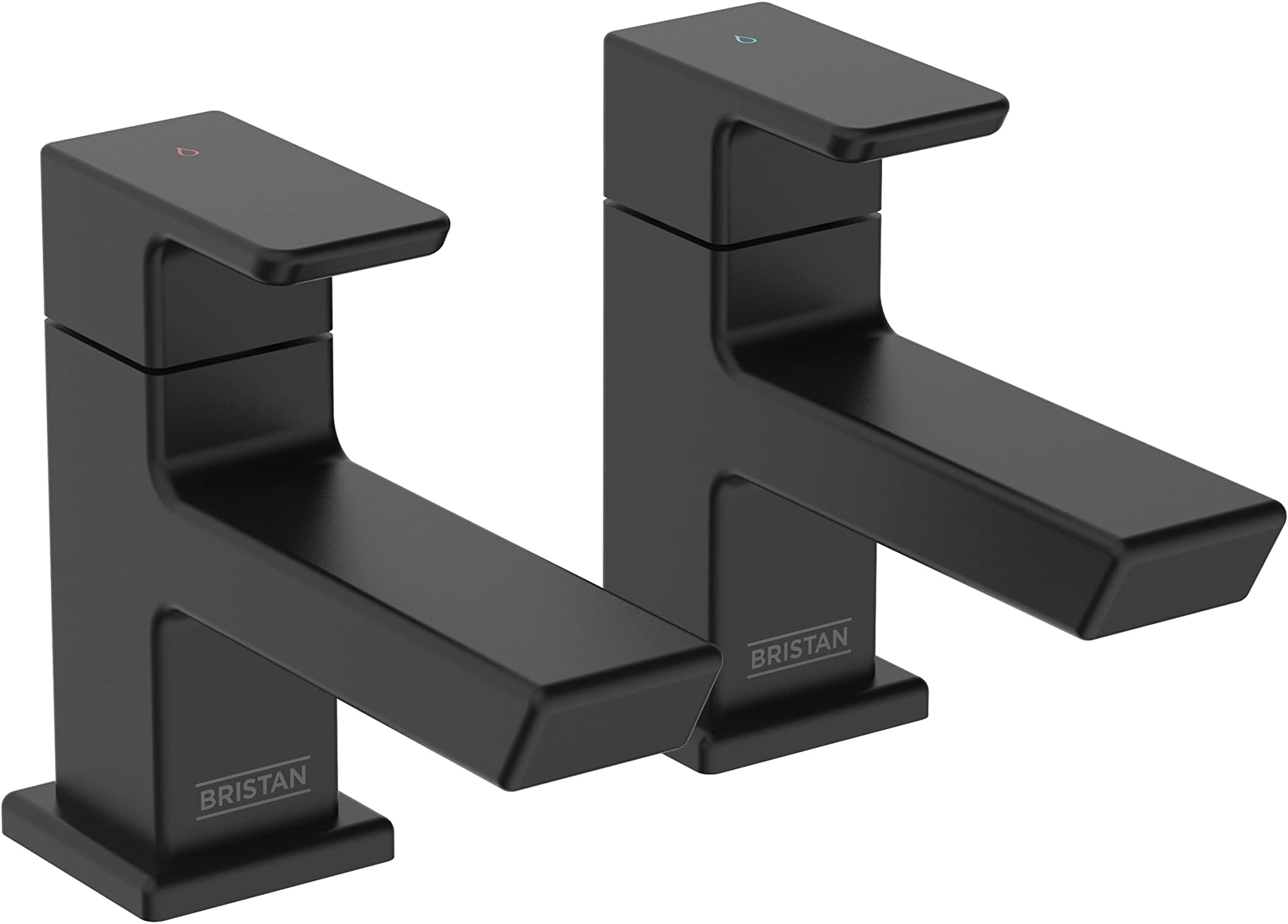 Uzepie Black Bathroom Taps, Black Basin Tap with Single Lever for Hot ...
