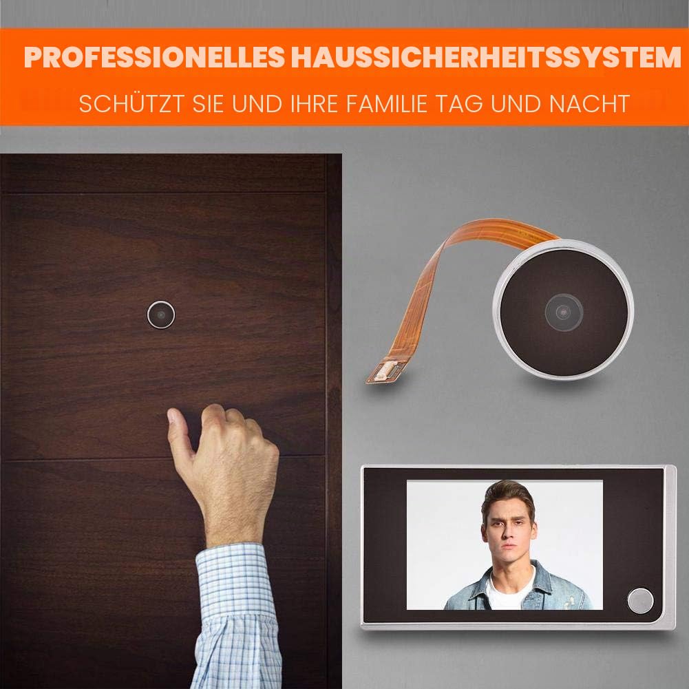 3.5 Zoll Digital TFT LCD Video Türklingel Zuschauer-Kamera, Zerone HD Tür Security Peephole Viewer 120 ° Weitwinkel Home Kamera System