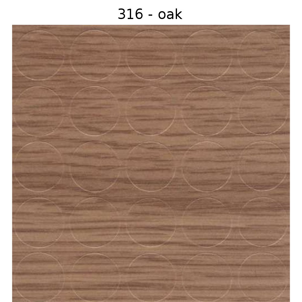 Folmag 316 Oak Self Adhesive Decorative Screw Cover Caps 14Mm - 25Pcs (316 Oak)