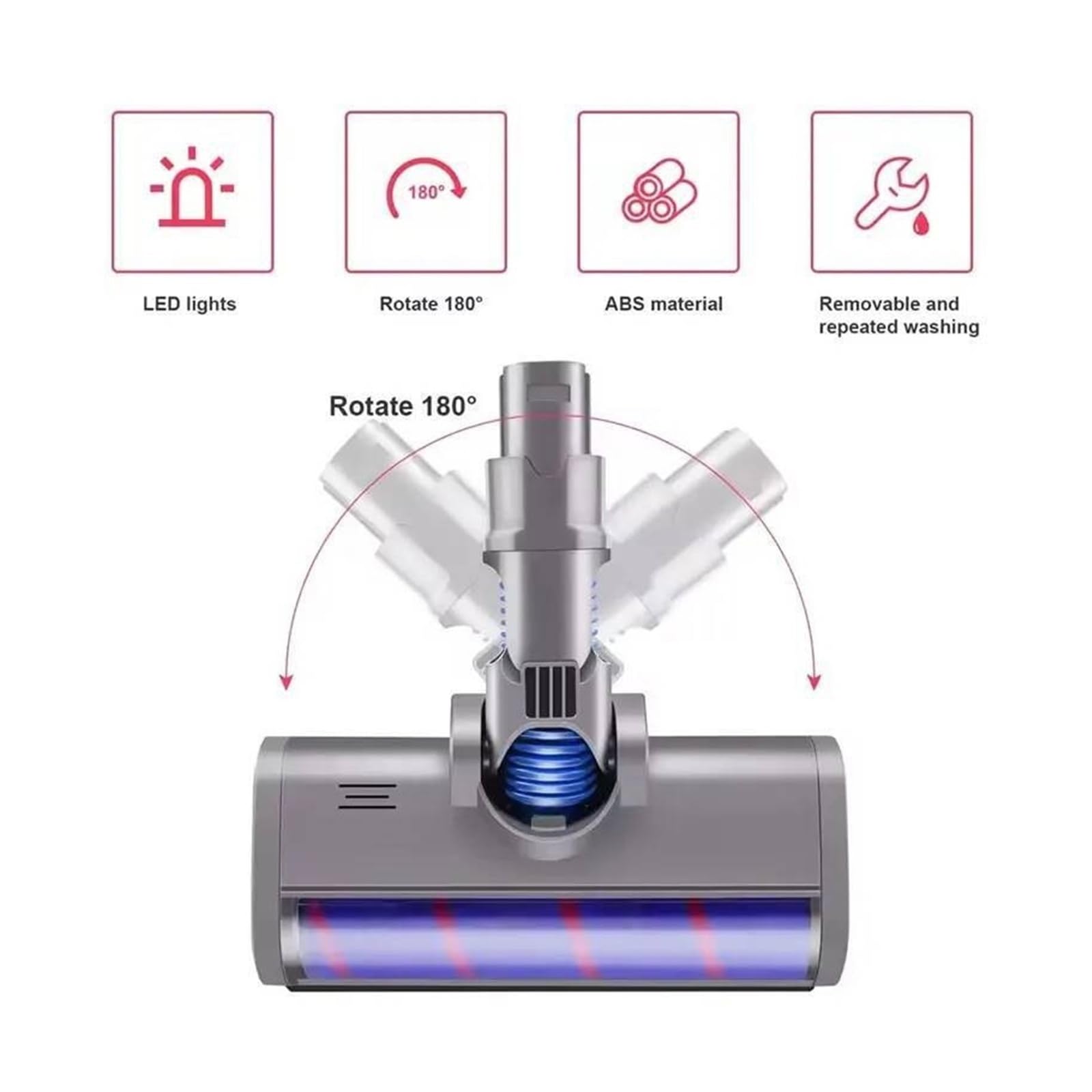 Piezas De Repuesto De Cabezal De Cepillo De Rodillo For Barredora De Piso Suave, Compatible Con Dyson, V6 DC58 DC59 DC61 DC62 Accesorios For Aspiradoras