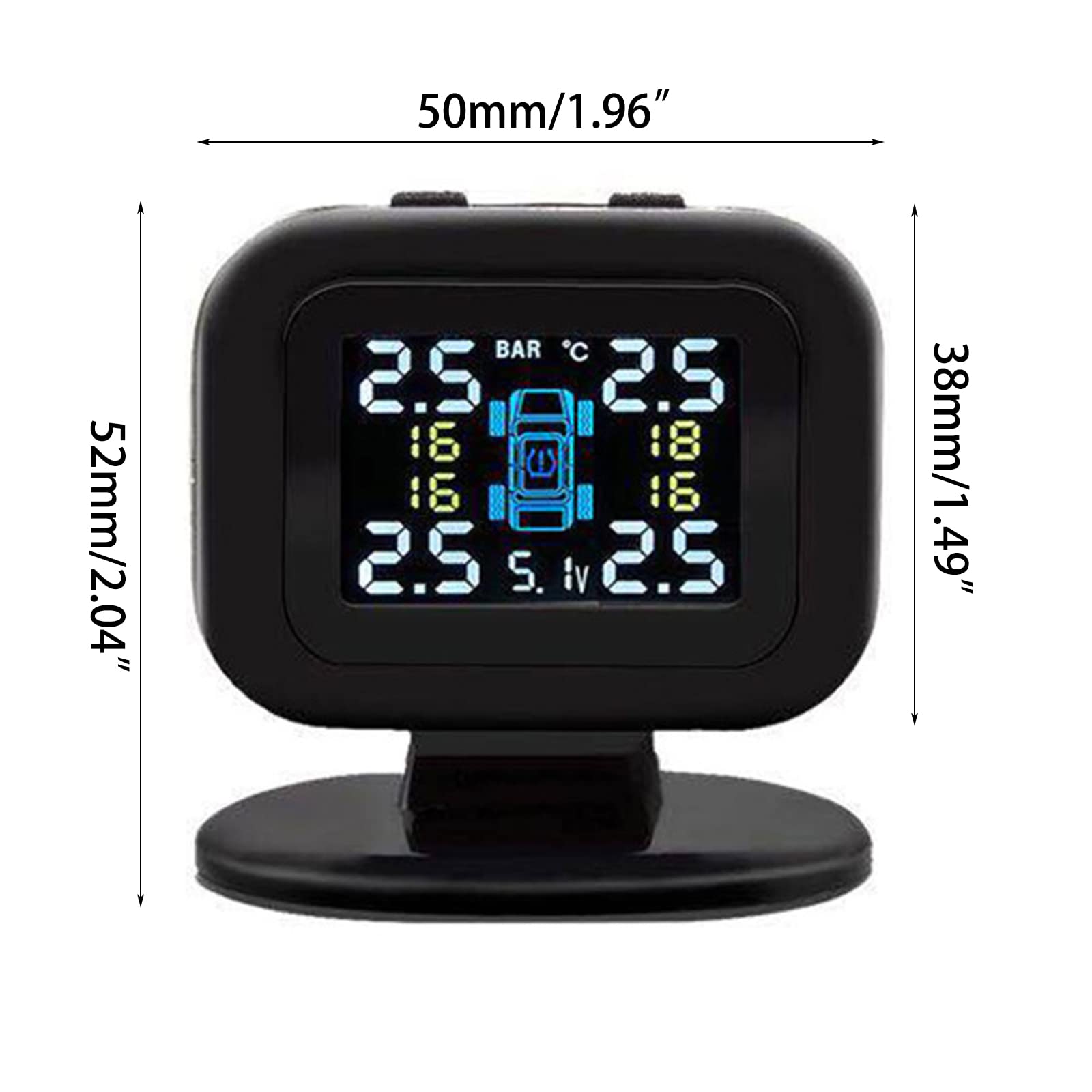 Advertencia digital de presión de neumáticos de coche, pantalla LCD TMPS, sensor de alarma de seguridad automática, tapas de repuesto, herramienta de reinicio, programador, monitor de