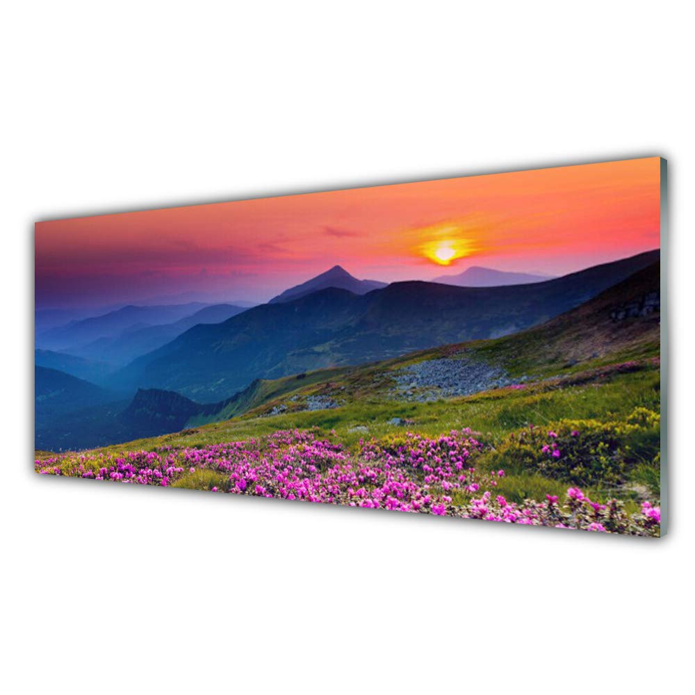 Tableau en verre trempé 125x50cm facile à installer pour transformer un mur vide
