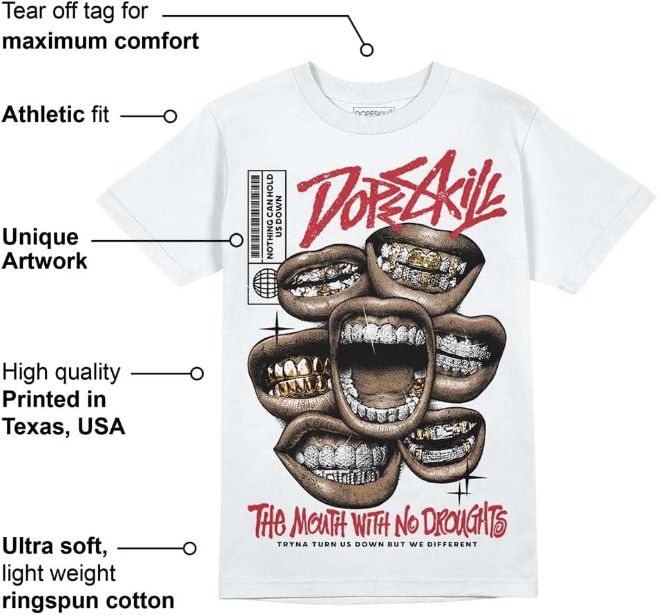 DopeSkill Graphic Tee Streetwear Hip Hop Hypebeast Unisex T-Shirt Sneaker Colour Matching Shirts Rapper Mouth - Image 5