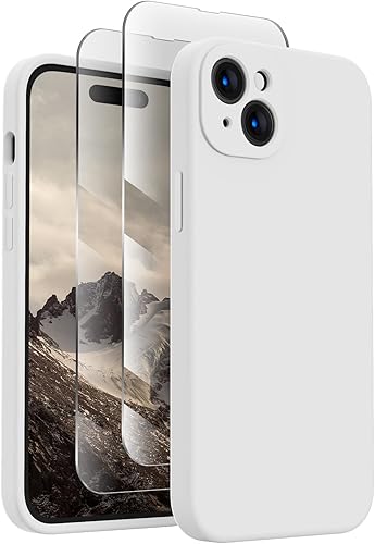 Miniatura 207 de FireNova Funda para iPhone 14 Pro, funda de silicona mejorada [protección de cámara] con [2 protectores de pantalla], forro interior de microfibra