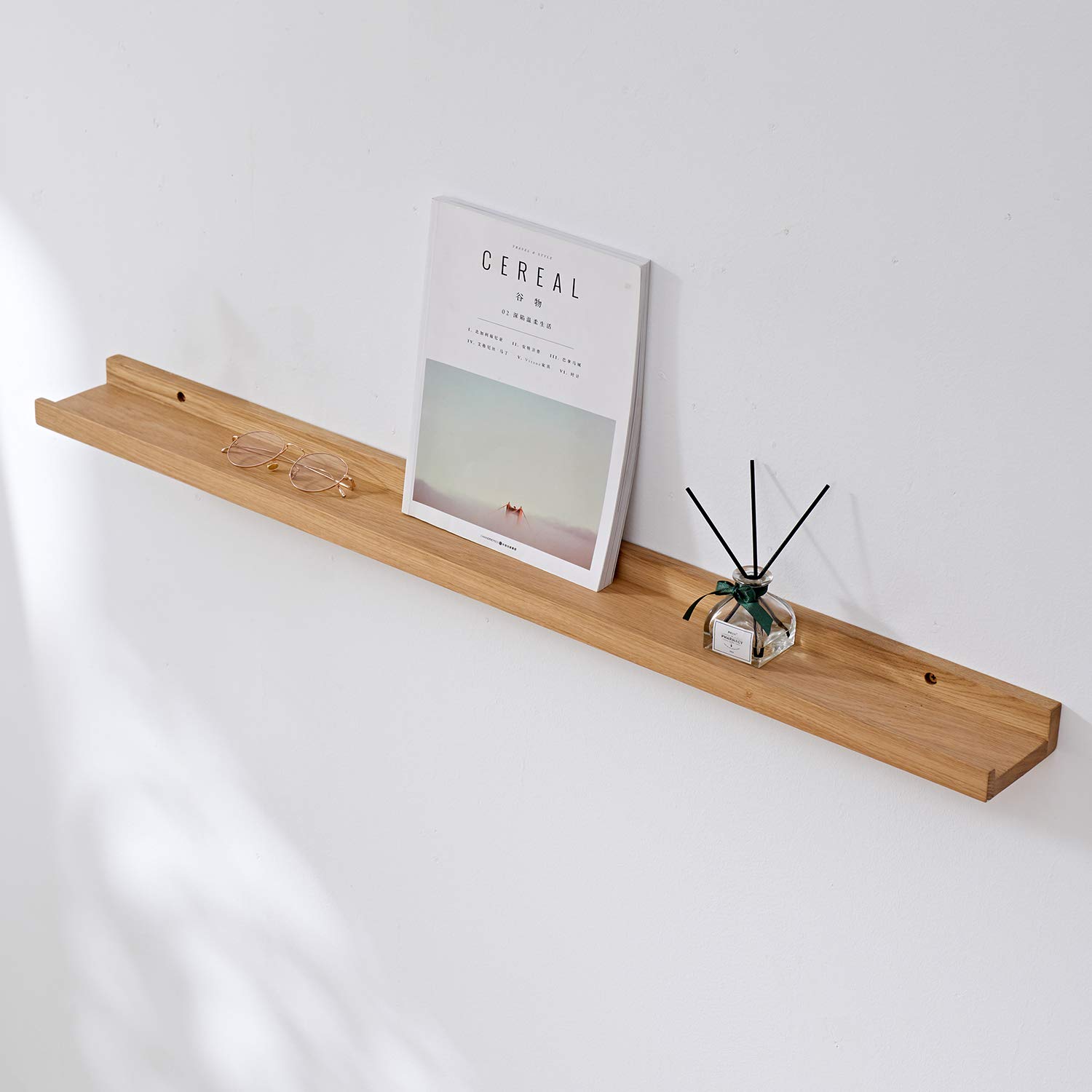 Buy 90cm Solid Oak Floating Shelf Wood Rustic Shelf Wall mounted