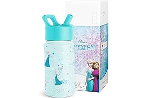 Disney Frozen Elsa Kids Water Bottle with Straw Lid