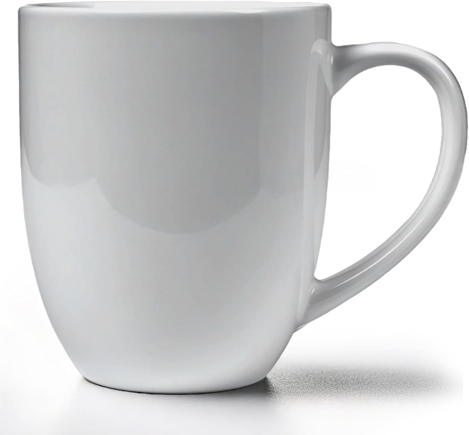 Tuxton China BPM-200A Milano Mug, 20 oz., 4" Diameter x 5"H, Microwave and Dishwasher Safe, Oven Proof, Fully Vitrified, DuraTux, Porcelain White, Case of 24