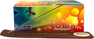 Govinda Incense Stick Holder Bundle with Nandita Sacred Purification Incense Sticks - 12 Boxes x 15 Grams