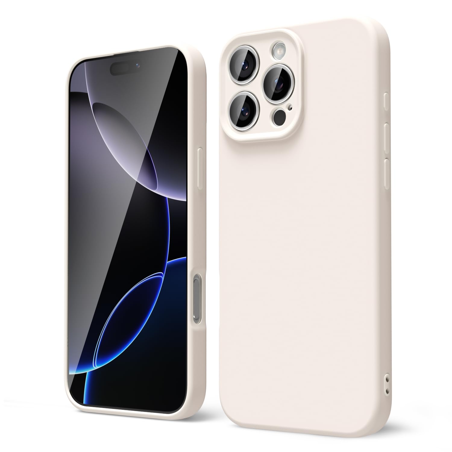 oakxco for iPhone 16 Pro Max Case Liquid Silicone, Soft Rubber Gel Elegant Aesthetic Basic Simple Cover, Cute Thin Slim TPU Matte Solid Color Plain Smooth Case for Women Girl, Light Pink — view 420