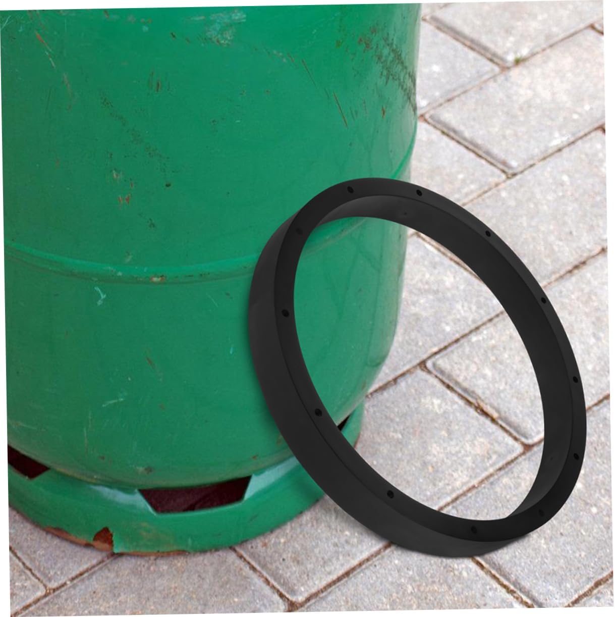 2Pcs Silicone Protective Spacer Ring for Propane Base Holder Suitable for Propane Tanks and Reliable Propane Tank Bracket for Grilling and Outdoor Use