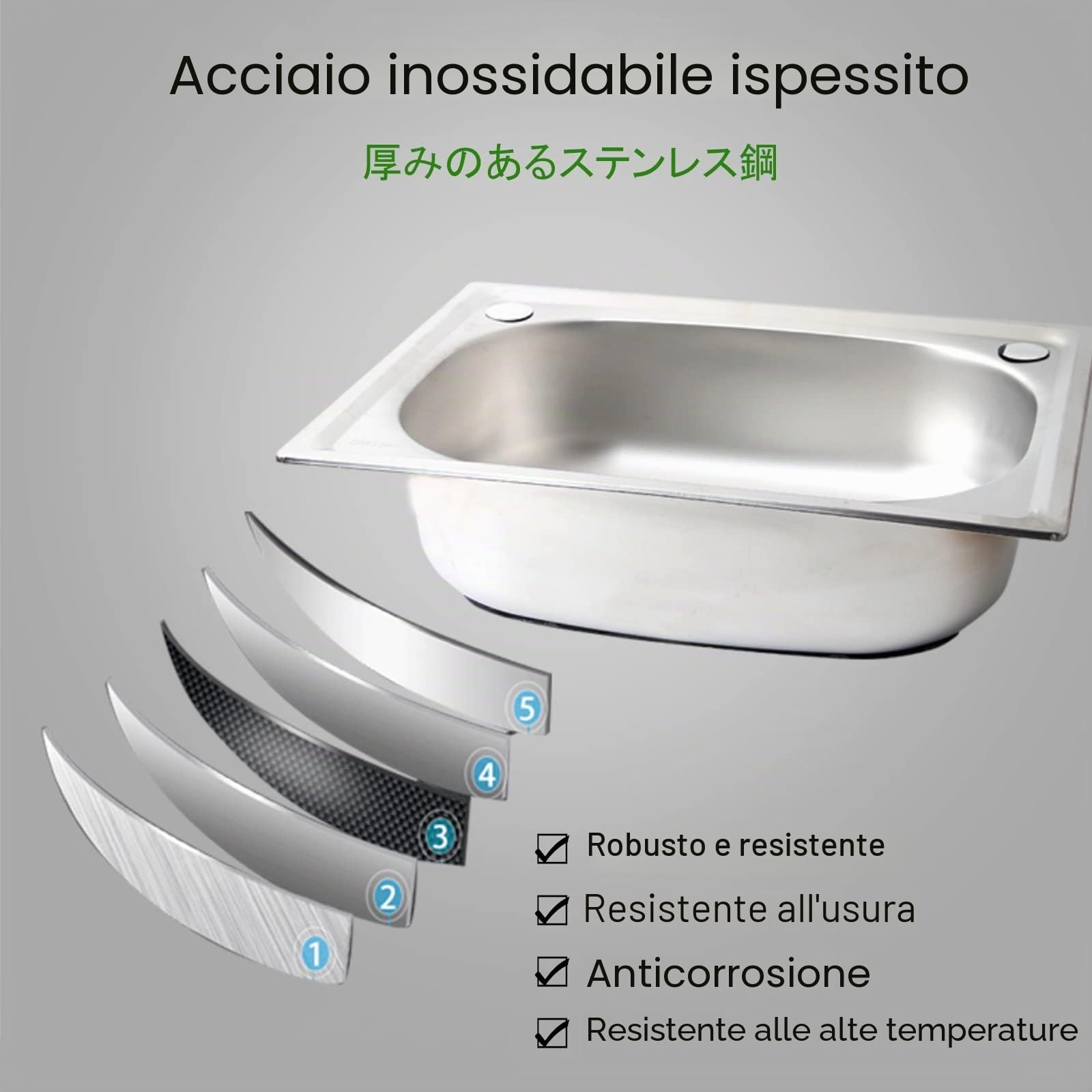 Lavello Da Esterno Lavello Da Cucina, Lavabo Professionale Sospeso A Paretecon Filtro E Rubinetto, Antiruggine E Resistente All'usura, Per Garage Ristorante Cucina Lavanderia, Lavabo Esterno