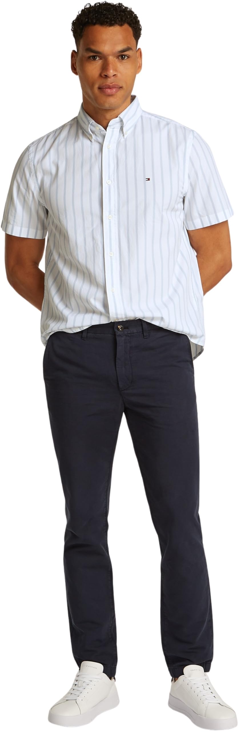 Tommy Hilfiger Herren Hemd Flex Poplin Kurzarm