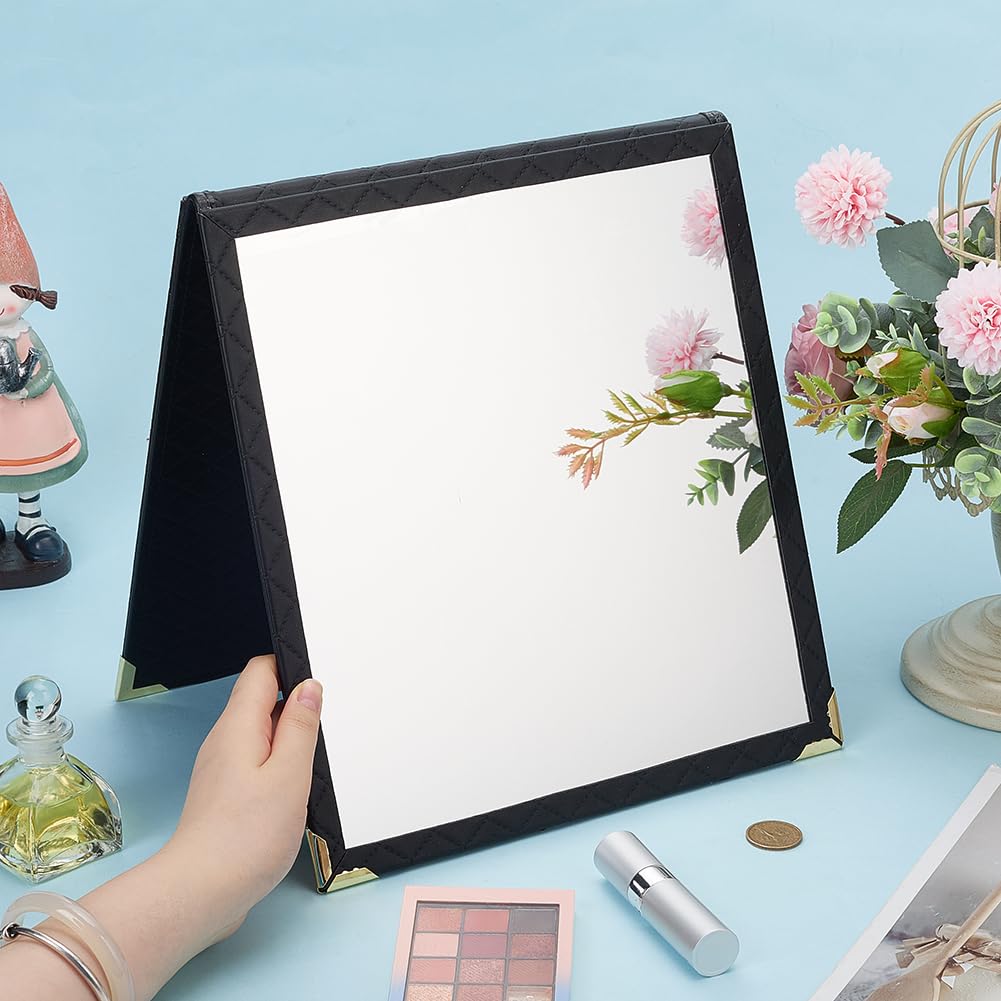 AHANDMAKER Specchio da viaggio pieghevole da appendere, portatile, per palcoscenico, danza, portatile, con gancio da appendere alla porta, per borsa da ballo, casa, fitness