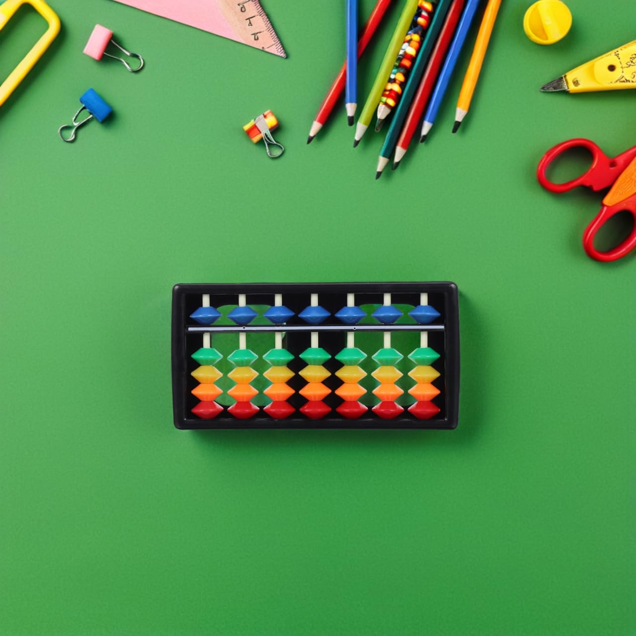 Calculadora de plástico Abacus Soroban de plástico para aprendizaje de matemáticas de plástico, juguetes educativos para cálculo de niños 5