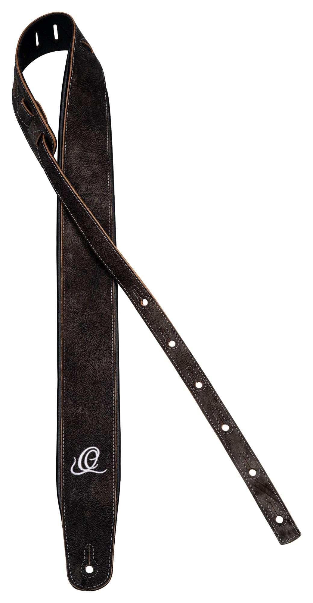 Ortega Guitars Adjustable Guitar Strap, Acoustic Guitar / Bass, Electric Guitar / Bass, Classic Series, Genuine Leather - Image 2