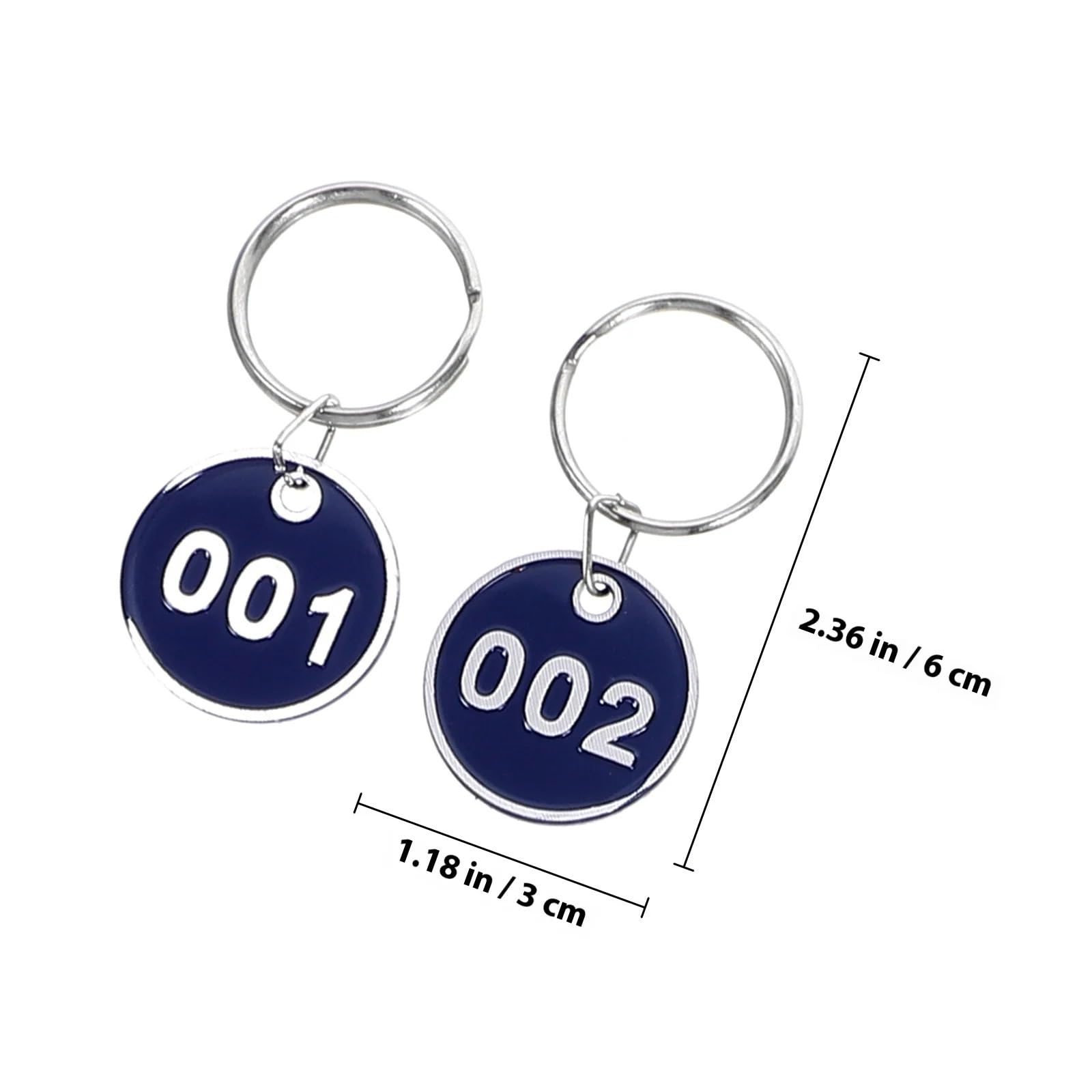 Etichette Con Numeri In Metallo Numero Di Anelli for Portachiavi In ​​lega Gialla Da 100 Pezzi for Appendere Etichette Identificazione Leggere Portatili Per Scuola,Casa, Chiavi(1-100)