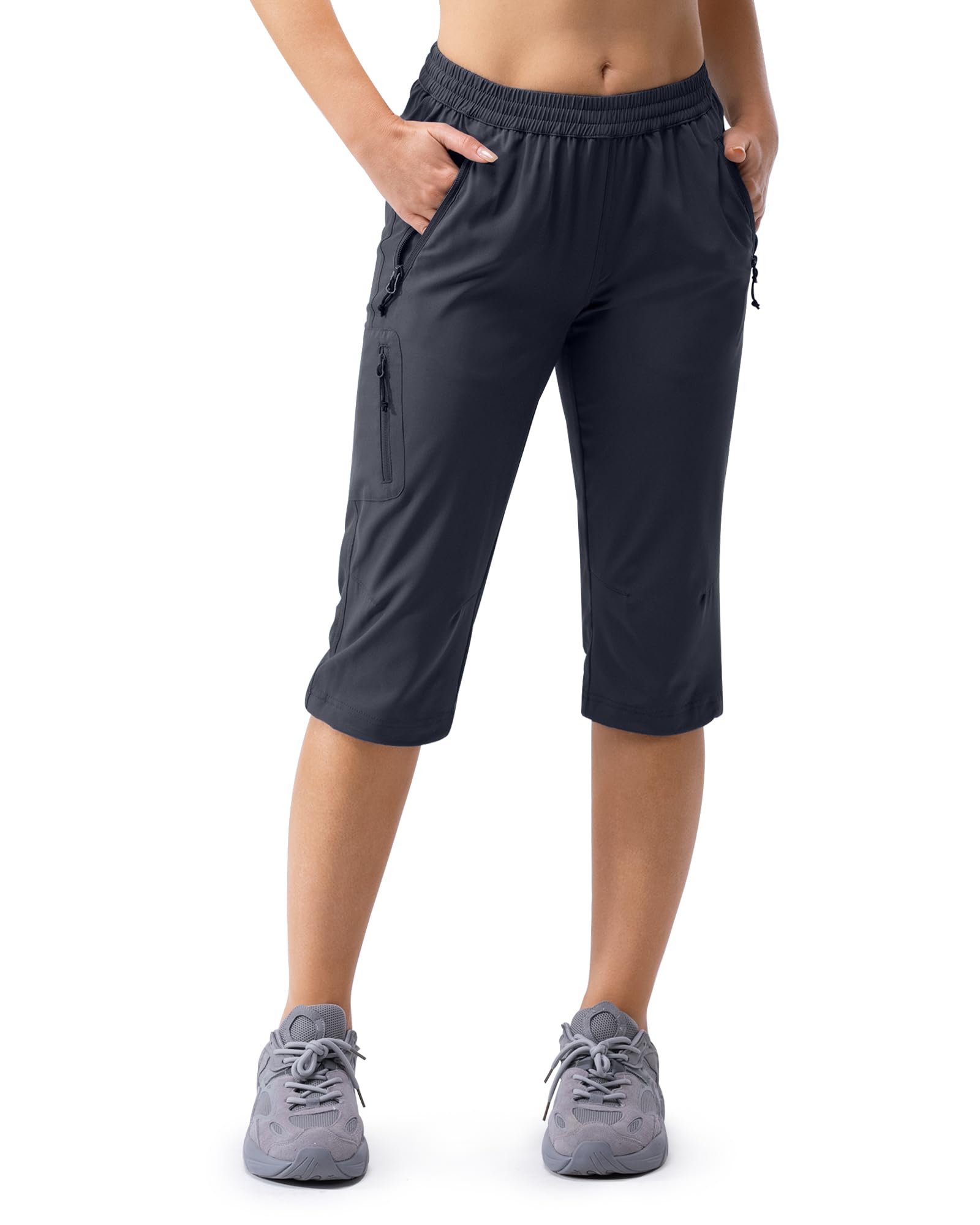 33,000ft Womens Golf Capri with Pockets 18'' Quick Dry 3/4 Hiking Pants