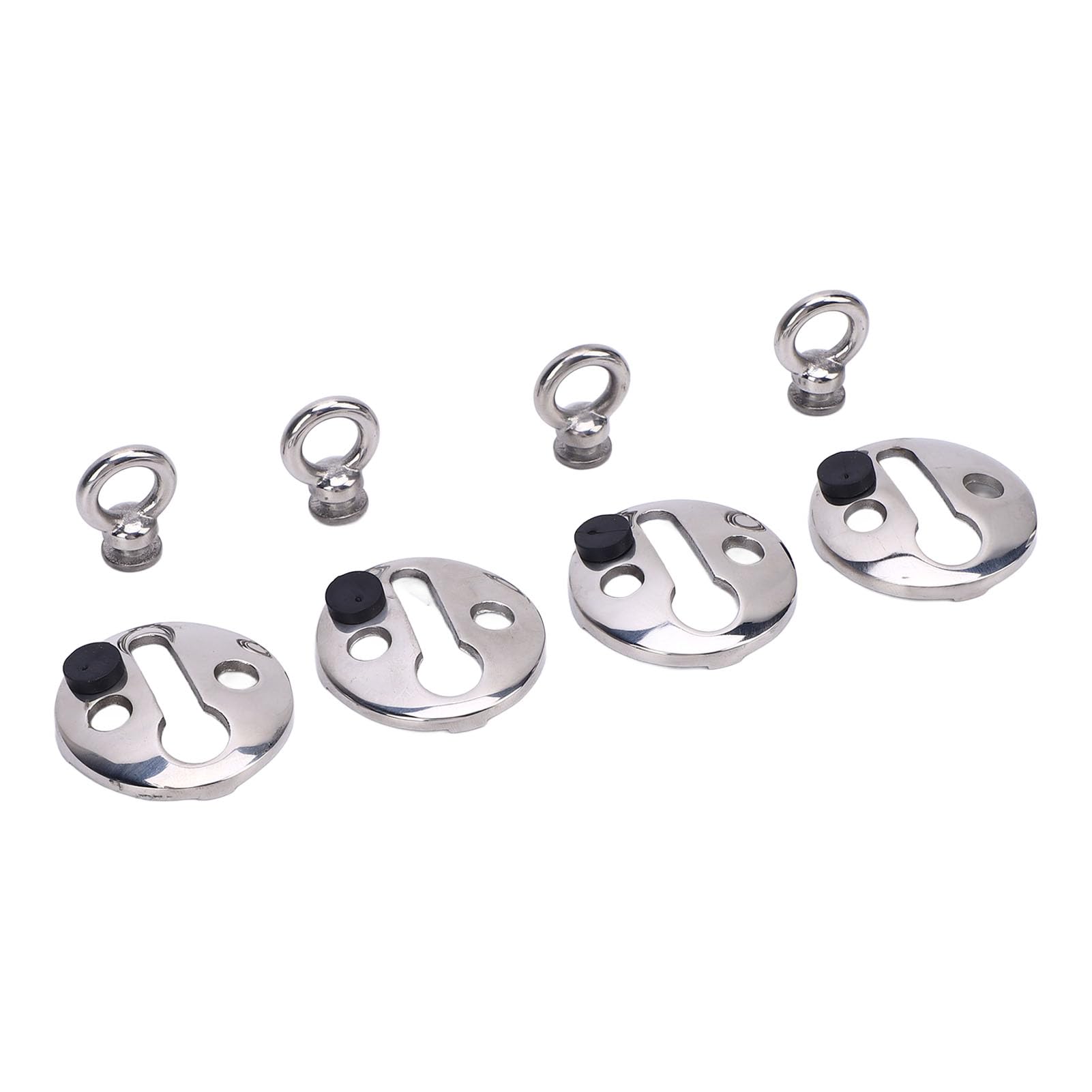 Clip a Sgancio Rapido per Parabordi Barca, Ganci Appendiabiti in Acciaio Inox 316 Lucidato per Corde Inferiori a 10,4 mm (Confezione da 4)